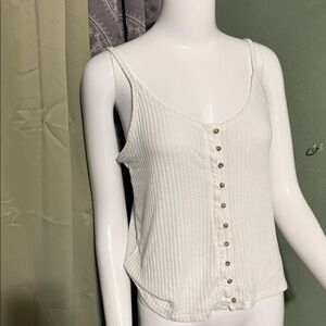 American Eagle Outfitters Cream Button-Front Camisole